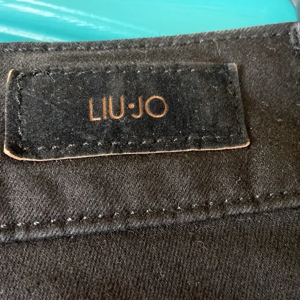 Girls LIU•JO BEDAZZLED BLACK JEANS 24” Waist - Picture 6 of 12